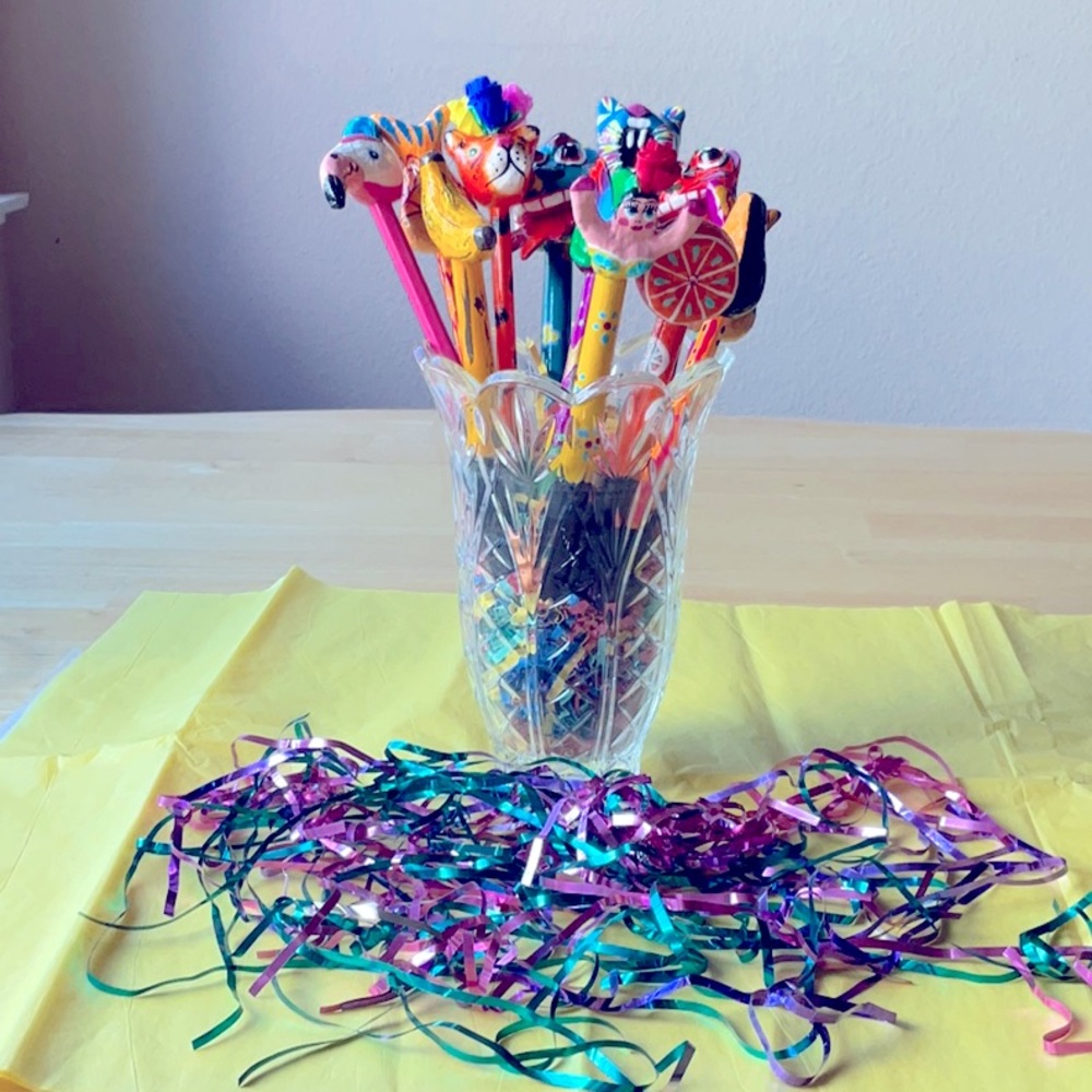 🥑 CONSUELA PAPER MACHE PENS & MARKERS 🥑NWT 🥑